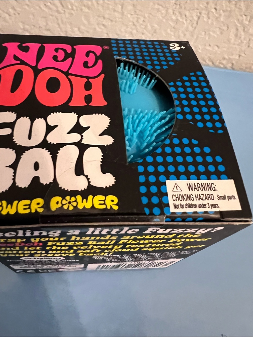 Authentic NeeDoh Flower Power Fuzz Ball - Blue ππΊππΊ - Picture 3 of 4